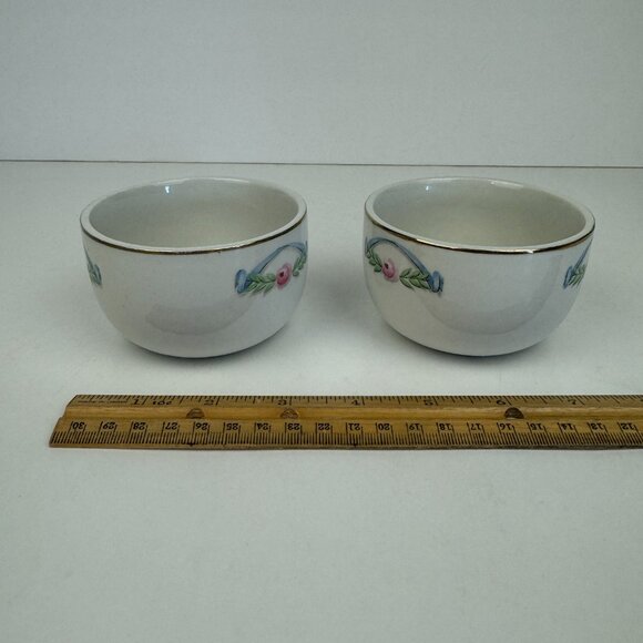 2 Vtg Halls Superior Quality Kitchenware Wildfire Springtime Custard Cup Ramekin - Picture 7 of 12